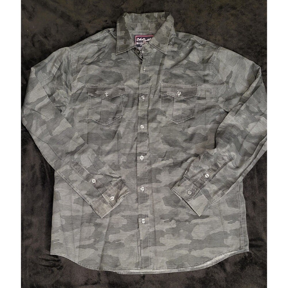 Men's Long Sleeve Dress Shirt Camouflage Blacksmith Size 2XL Shirt